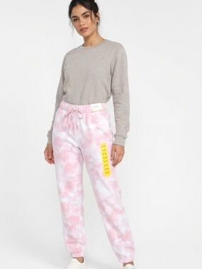 66 Lazy Pants Pink Tie-Dye Joggers – Size S | Cloud‎ Soft | Cozy Luxe |